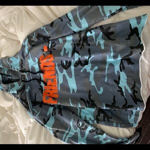 Vlone friends blue camo hoodie